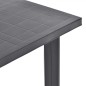 vidaXL Tavolo da Giardino Antracite 80x75x72 cm in Plastica vidaXL Tavolo da Giardino Antracite 80x75x72 cm in Plastica