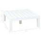 vidaXL Tavolo da Giardino Bianco 78x78x31 cm in Plastica vidaXL Tavolo da Giardino Bianco 78x78x31 cm in Plastica