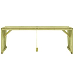 vidaXL Tavolo da Giardino 220x101,5x80 cm in Legno di Pino Impregnato
