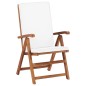 vidaXL Sedie da Giardino con Cuscini 2 pz Legno Massello di Teak Crema vidaXL Sedie da Giardino con Cuscini 2 pz Legno Massello di Teak Crema