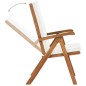 vidaXL Sedie da Giardino con Cuscini 2 pz Legno Massello di Teak Crema vidaXL Sedie da Giardino con Cuscini 2 pz Legno Massello di Teak Crema