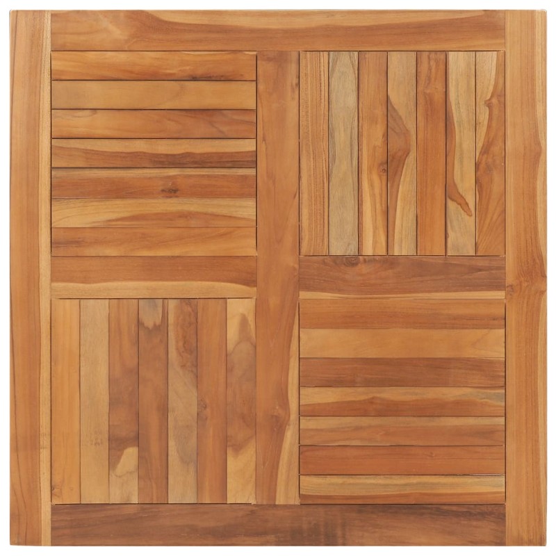 vidaXL Piano del Tavolo Legno Massello di Teak Quadrato 90x90x2,5 cm vidaXL Piano del Tavolo Legno Massello di Teak Quadrato 90x90x2,5 cm