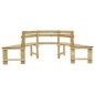 vidaXL Panchina da Giardino 240 cm in Legno di Pino Impregnato vidaXL Panchina da Giardino 240 cm in Legno di Pino Impregnato
