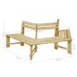 vidaXL Panchina da Giardino 240 cm in Legno di Pino Impregnato vidaXL Panchina da Giardino 240 cm in Legno di Pino Impregnato