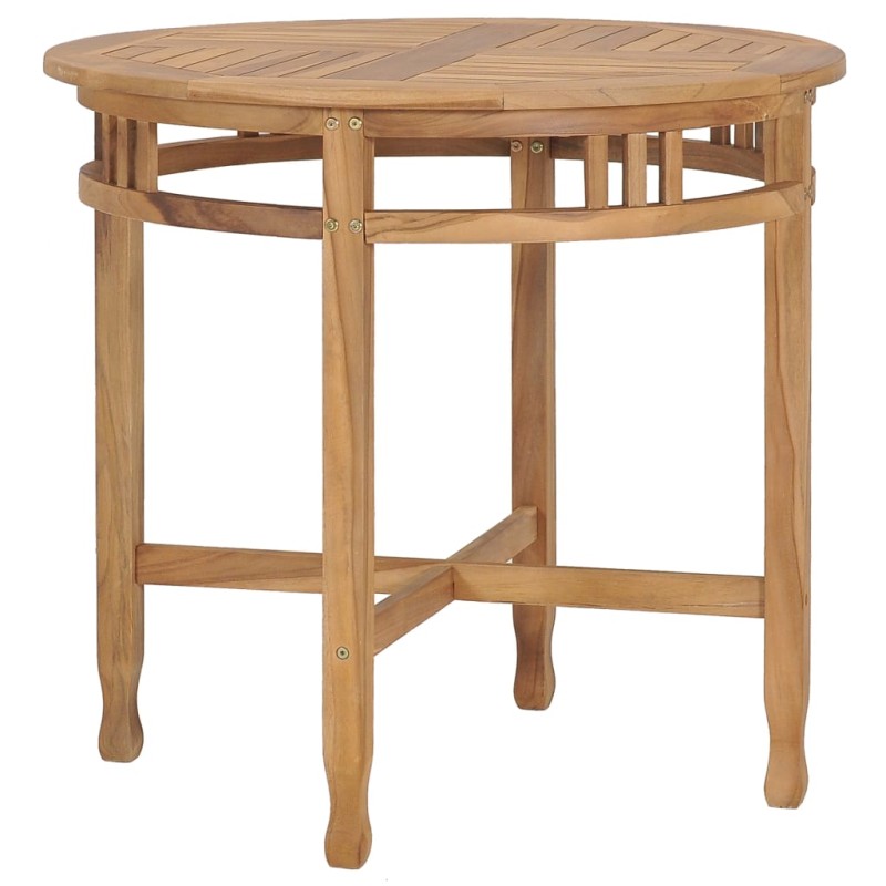 vidaXL Tavolo da Pranzo Ø 80 cm in Legno Massello di Teak vidaXL Tavolo da Pranzo Ø 80 cm in Legno Massello di Teak