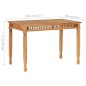 vidaXL Tavolo da Pranzo per Giardino 120x65x80 cm in Massello di Teak vidaXL Tavolo da Pranzo per Giardino 120x65x80 cm in Massello di Teak