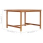 vidaXL Tavolo da Giardino 150x150x75 cm in Legno Massello di Teak vidaXL Tavolo da Giardino 150x150x75 cm in Legno Massello di Teak