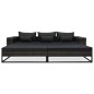 vidaXL Set Divani da Giardino 5 pz con Cuscini in Polyrattan Grigio