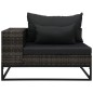 vidaXL Set Divani da Giardino 5 pz con Cuscini in Polyrattan Grigio