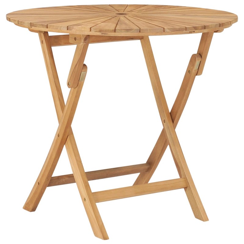 vidaXL Tavolo da Giardino Pieghevole Ø 85 cm Legno Massello di Teak vidaXL Tavolo da Giardino Pieghevole Ø 85 cm Legno Massello di Teak