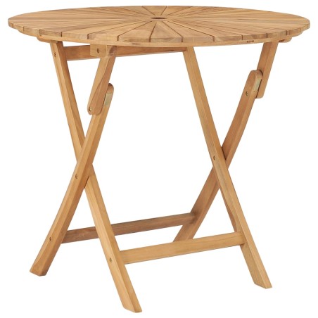 vidaXL Tavolo da Giardino Pieghevole Ø  85 cm Legno Massello di Teak