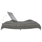 vidaXL Lettino Prendisole Doppio con Cuscino in Polyrattan Antracite vidaXL Lettino Prendisole Doppio con Cuscino in Polyrattan Antracite