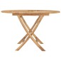 vidaXL Tavolo da Giardino Pieghevole Ø 120 cm in Legno di Teak