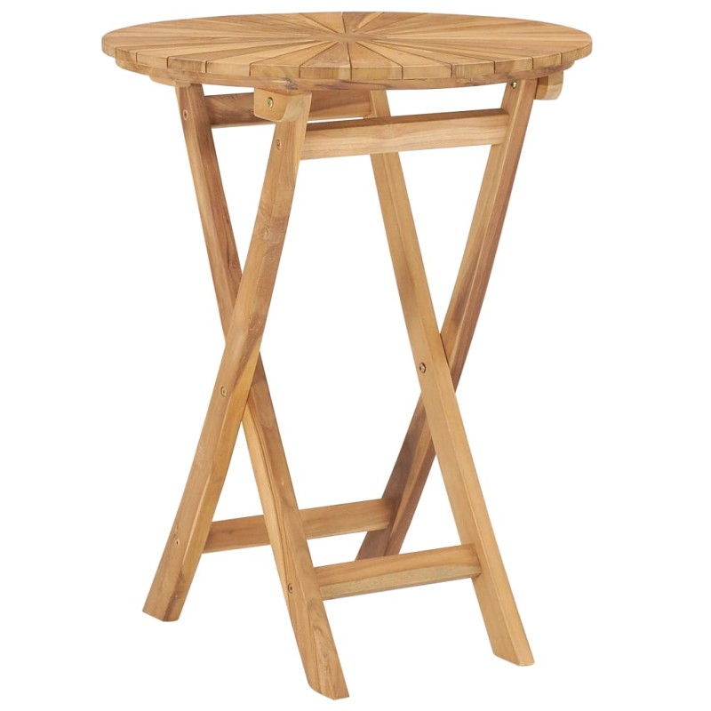 vidaXL Tavolo da Giardino Pieghevole Ø 60 cm Legno Massello di Teak vidaXL Tavolo da Giardino Pieghevole Ø 60 cm Legno Massello di Teak