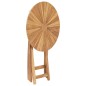 vidaXL Tavolo da Giardino Pieghevole Ø 60 cm Legno Massello di Teak vidaXL Tavolo da Giardino Pieghevole Ø 60 cm Legno Massello di Teak