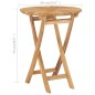 vidaXL Tavolo da Giardino Pieghevole Ø 60 cm Legno Massello di Teak vidaXL Tavolo da Giardino Pieghevole Ø 60 cm Legno Massello di Teak