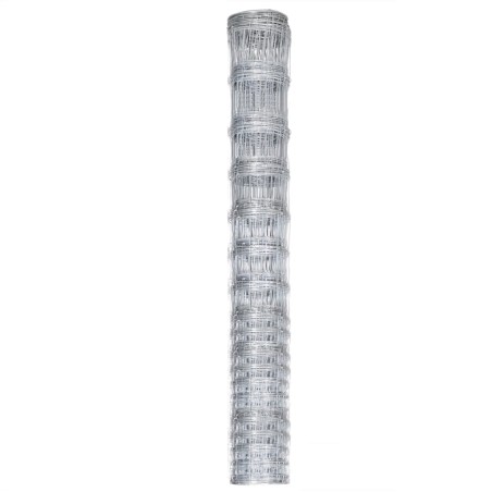 Recinzione da Giardino in Acciaio Zincato 50x1,5 m Argento