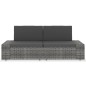 vidaXL Divano Modulare a 2 Posti in Polyrattan Grigio vidaXL Divano Modulare a 2 Posti in Polyrattan Grigio