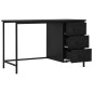 vidaXL Scrivania con Cassetti Industriale Nera 120x55x75 cm in Acciaio vidaXL Scrivania con Cassetti Industriale Nera 120x55x75 cm in Acciaio