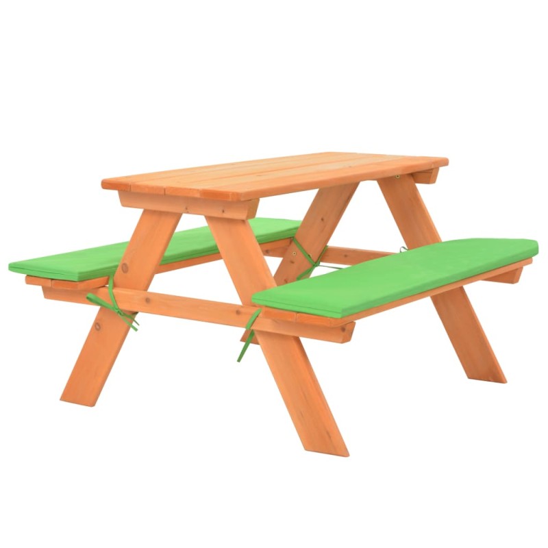 vidaXL Tavolo e Panche da Picnic 89x79x50 cm Legno Massello di Abete vidaXL Tavolo e Panche da Picnic 89x79x50 cm Legno Massello di Abete