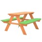 vidaXL Tavolo e Panche da Picnic 89x79x50 cm Legno Massello di Abete vidaXL Tavolo e Panche da Picnic 89x79x50 cm Legno Massello di Abete