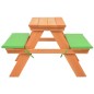 vidaXL Tavolo e Panche da Picnic 89x79x50 cm Legno Massello di Abete vidaXL Tavolo e Panche da Picnic 89x79x50 cm Legno Massello di Abete