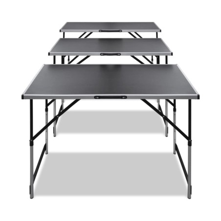 vidaXL Tavolo da Lavoro Set 3 pz Pieghevole Altezza Regolabile 