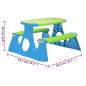 vidaXL Panca da Picnic per Bambini 89,5x84,5x48 cm in Polipropilene vidaXL Panca da Picnic per Bambini 89,5x84,5x48 cm in Polipropilene