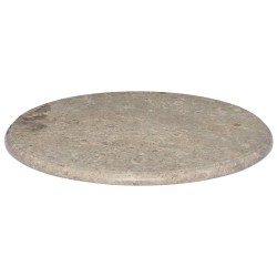 vidaXL Piano per Tavolo Grigio Ø60x2,5 cm in Marmo
