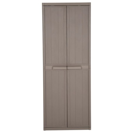 vidaXL Armadio da Giardino Marrone 65x45x172 cm in PP Aspetto Legno