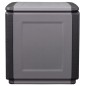 vidaXL Contenitore da Giardino 54x53x57 cm 130 L Grigio Scuro e Nero vidaXL Contenitore da Giardino 54x53x57 cm 130 L Grigio Scuro e Nero