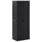 vidaXL Armadio da Giardino Nero 65x45x172 cm in Rattan PP vidaXL Armadio da Giardino Nero 65x45x172 cm in Rattan PP