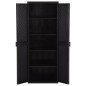 vidaXL Armadio da Giardino Nero 65x45x172 cm in Rattan PP vidaXL Armadio da Giardino Nero 65x45x172 cm in Rattan PP