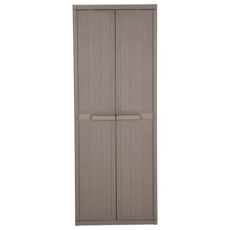 vidaXL Armadio da Giardino Marrone 65x45x172 cm in PP Aspetto Legno