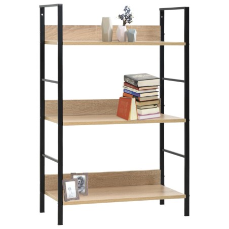 vidaXL Libreria a 3 Ripiani Rovere 60x27,6x90,5 cm in Truciolato