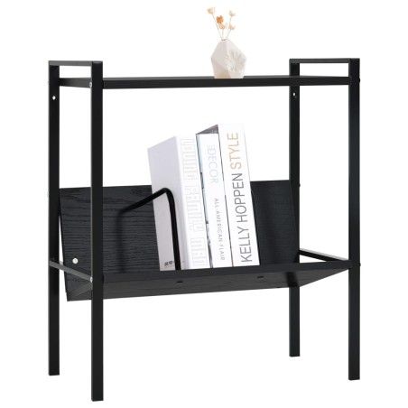 vidaXL Scaffale Libri 2 Ripiani Nero 52x28x59 cm Legno Multistrato