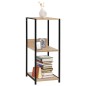 vidaXL Libreria Dritta Piccola Nero Rovere 33,5x39,6x79,7cm Truciolato vidaXL Libreria Dritta Piccola Nero Rovere 33,5x39,6x79,7cm Truciolato