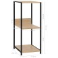 vidaXL Libreria Dritta Piccola Nero Rovere 33,5x39,6x79,7cm Truciolato vidaXL Libreria Dritta Piccola Nero Rovere 33,5x39,6x79,7cm Truciolato
