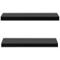 vidaXL Mensole a Muro Galleggianti 2 pz Nere 60x20x3,8 cm vidaXL Mensole a Muro Galleggianti 2 pz Nere 60x20x3,8 cm