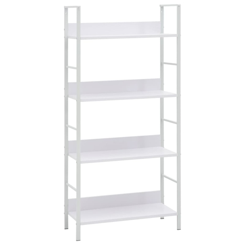 vidaXL Libreria a 4 Ripiani Bianca 60x27,6x124,5 cm in Truciolato vidaXL Libreria a 4 Ripiani Bianca 60x27,6x124,5 cm in Truciolato
