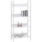 vidaXL Libreria a 4 Ripiani Bianca 60x27,6x124,5 cm in Truciolato vidaXL Libreria a 4 Ripiani Bianca 60x27,6x124,5 cm in Truciolato