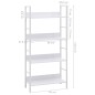 vidaXL Libreria a 4 Ripiani Bianca 60x27,6x124,5 cm in Truciolato vidaXL Libreria a 4 Ripiani Bianca 60x27,6x124,5 cm in Truciolato