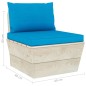 Divano da Giardino a 4 Posti su Pallet con Cuscini Legno Abete Divano da Giardino a 4 Posti su Pallet con Cuscini Legno Abete
