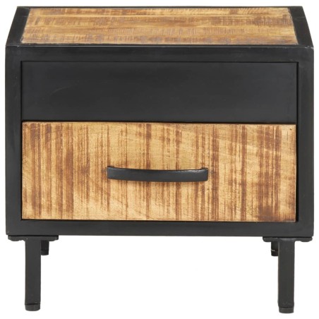 vidaXL Comodino 40x40x35 cm in Legno di Mango Grezzo