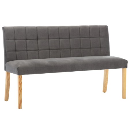 vidaXL Panca 140 cm Grigia in Velluto