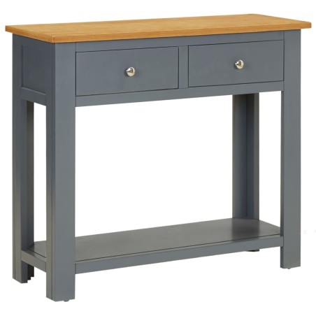vidaXL Tavolo Consolle 83x30x73 cm in Legno Massello di Rovere 