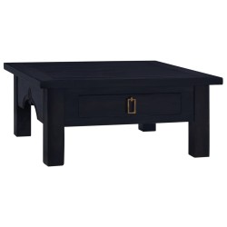 vidaXL Tavolino Salotto Nero Chiaro 68x68x30 cm in Massello di Mogano