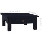 vidaXL Tavolino Salotto Nero Chiaro 68x68x30 cm in Massello di Mogano vidaXL Tavolino Salotto Nero Chiaro 68x68x30 cm in Massello di Mogano