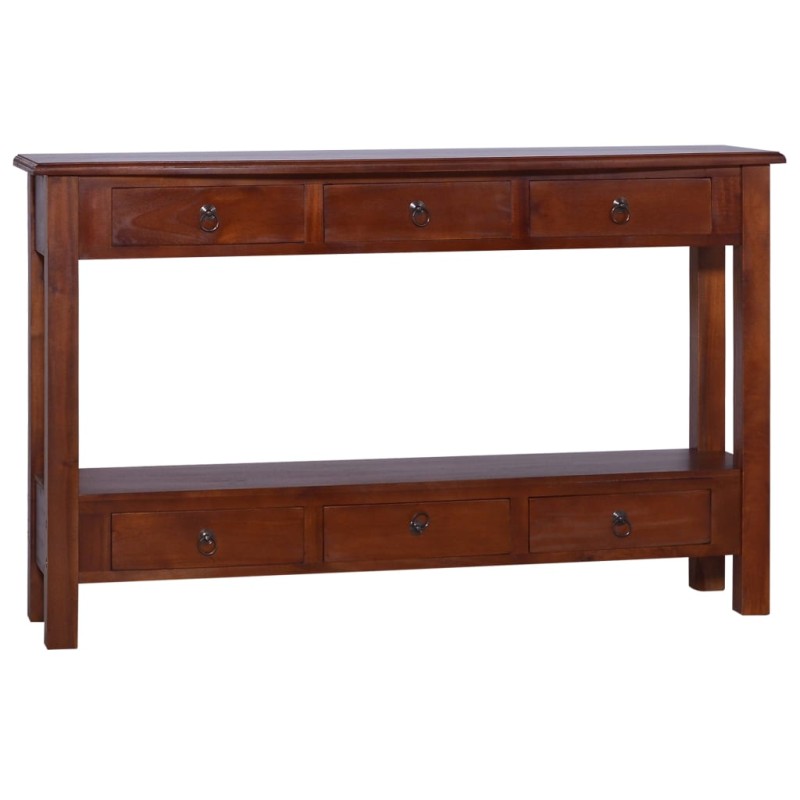vidaXL Tavolo Consolle Marrone Classico 120x30x75cm Massello di Mogano