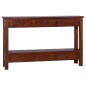 vidaXL Tavolo Consolle Marrone Classico 120x30x75cm Massello di Mogano
